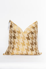 24K Gold and Beige Pillow