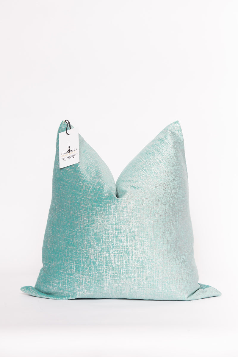 Real Teal Metallic Pillow