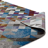 Triangle Mosaic 5x8 Area Rug in Multicolored